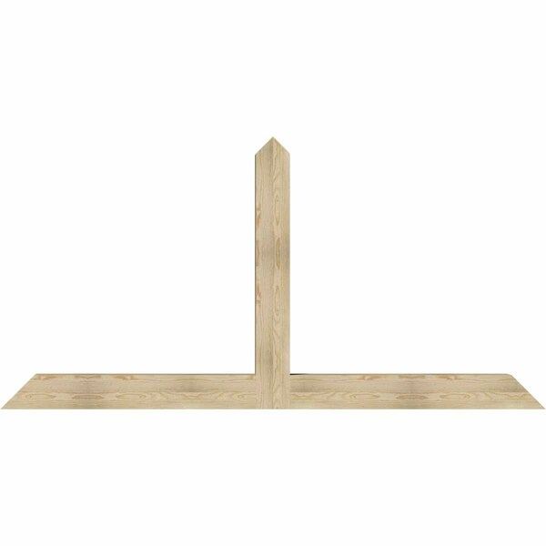 Ekena Millwork Portland Rough Sawn Timber Gable Bracket, Douglas Fir, 96"W x 48"H x 6"D x 6"F, 12/12 Pitch GBW096X48X0606POR00RDF - main